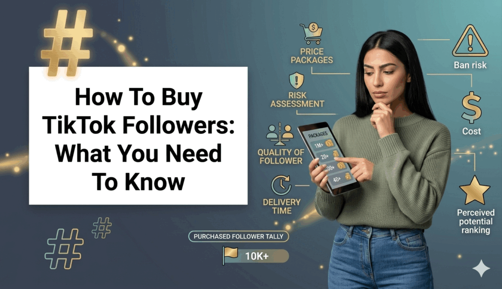 An infographic detailing "How To Buy TikTok Followers: What You Need To Know."
